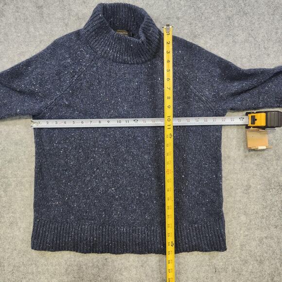 Pendleton Sweater Womens Small Navy Donegal Turtleneck Merino Wool Alpaca Knit - Picture 6 of 11